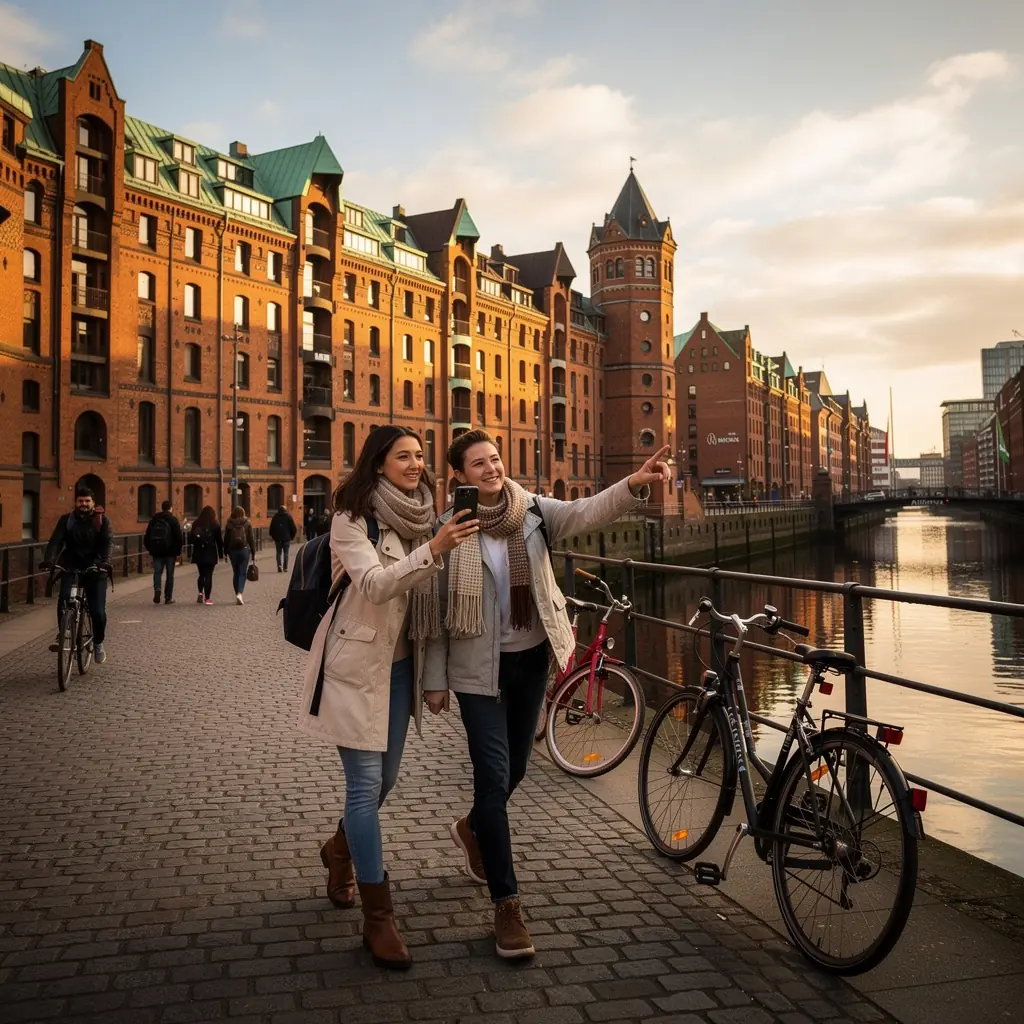 Ein Reisender, der in einem gemütlichen Café in München einen Kaffee genießt.