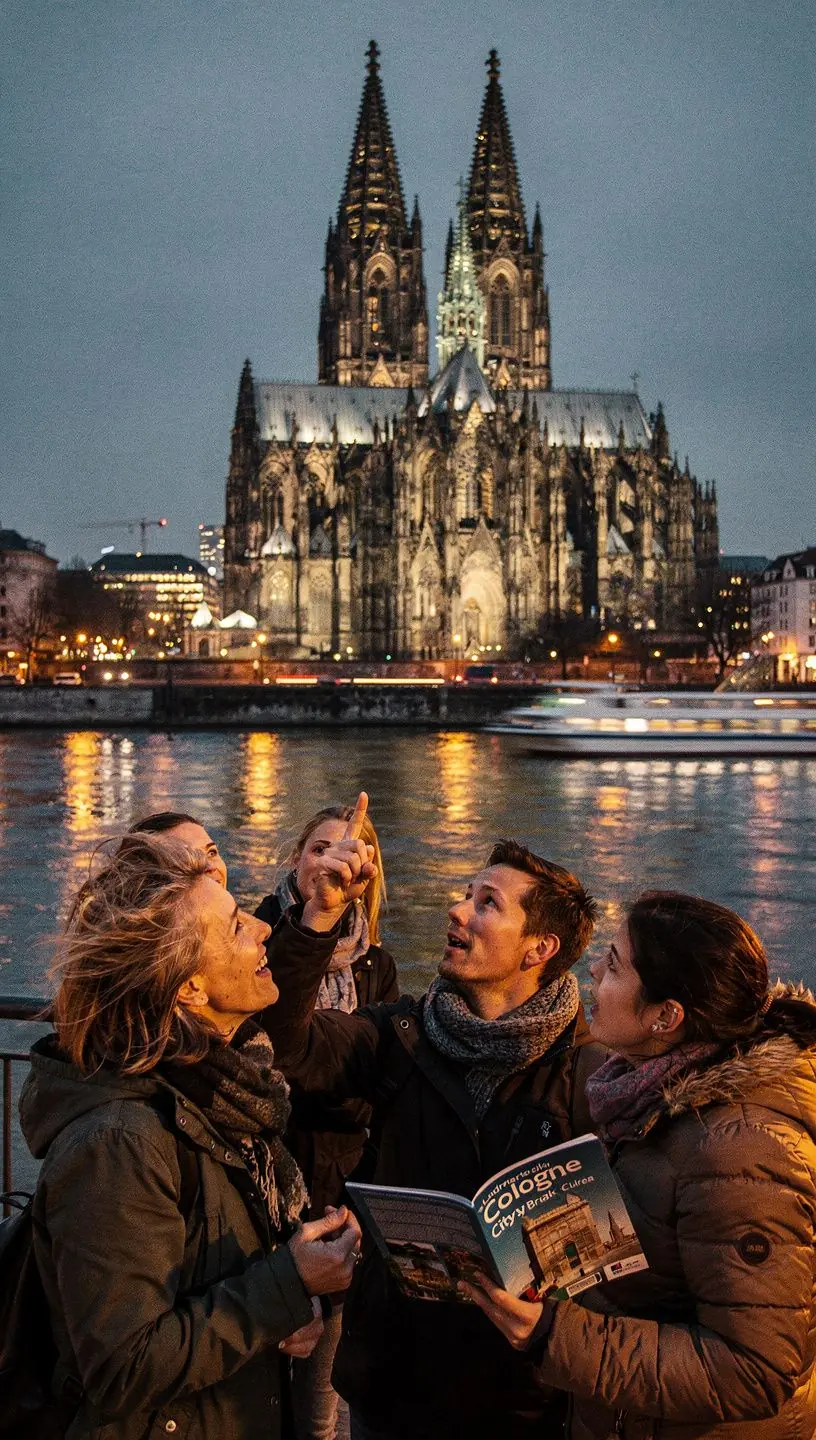Ein Zeitplan für einen Tagesausflug in Köln, der die wichtigsten Attraktionen auflistet.